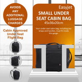 5 CITIES 45x36x20 New and Improved 2024 Easyjet Maximum Size Holdall Cabin Luggage Under Seat Flight Bag - Packed Direct UK