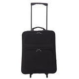 5 Cities Easyjet Ryanair 55x40x20cm Folding Cabin Bag Hand Luggage Carry On Suitcase Black - Packed Direct UK