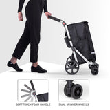 Hoppa 74L Expandable Lightweight Shopping Trolley 2025 model, Hard Wearing & Foldaway Push/Pull Cart for Easy Storage With 1 Year Guarantee