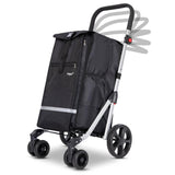 Hoppa 74L Expandable Lightweight Shopping Trolley 2025 model, Hard Wearing & Foldaway Push/Pull Cart for Easy Storage With 1 Year Guarantee