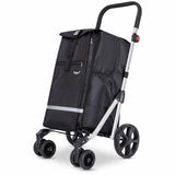 Hoppa 74L Expandable Lightweight Shopping Trolley 2025 model, Hard Wearing & Foldaway Push/Pull Cart for Easy Storage With 1 Year Guarantee