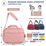 Aerolite (40x20x25cm) New and Improved 2024 Ryanair Maximum Size Holdall Cabin Luggage Under Seat Flight Bag - Packed Direct UK