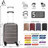 Aerolite Hard Shell 3 Piece Lightweight Suitcase Complete Luggage Set (Cabin 21" + Medium 25"+ Large 29" Hold Luggage Suitcase) - Packed Direct UK