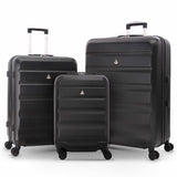 Aerolite Hard Shell 3 Piece Lightweight Suitcase Complete Luggage Set (Cabin 21" + Medium 25"+ Large 29" Hold Luggage Suitcase) - Packed Direct UK