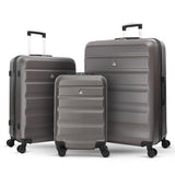 Aerolite Hard Shell 3 Piece Lightweight Suitcase Complete Luggage Set (Cabin 21" + Medium 25"+ Large 29" Hold Luggage Suitcase) - Packed Direct UK