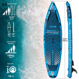 Aqua Spirit Barracuda SUP Inflatable Stand Up Paddle Board 2024, 10'6x32”x6”, Complete Kayak Conversion Kit with Paddle, Backpack, Pump and more accessories, Adult Beginner/Expert, 2 Year Warranty - Packed Direct UK