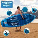 Aqua Spirit Barracuda SUP Inflatable Stand Up Paddle Board 2024, 10'6x32”x6”, Complete Kayak Conversion Kit with Paddle, Backpack, Pump and more accessories, Adult Beginner/Expert, 2 Year Warranty - Packed Direct UK