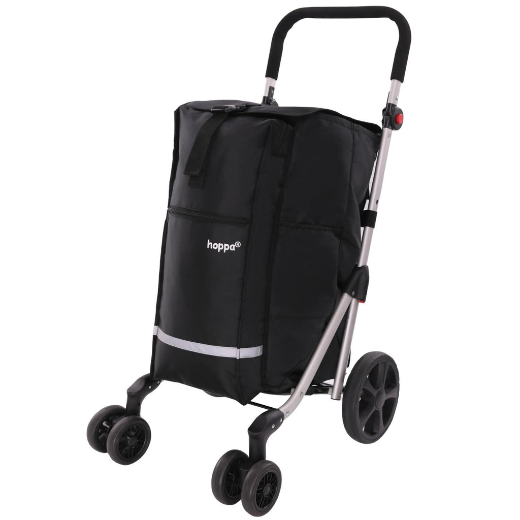 Hoppa 74L Expandable Lightweight Shopping Trolley 2024 model, Hard Wea ...