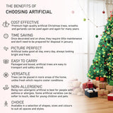 Olsen & Smith 4ft Christmas Tree - Pine Xmas Tree for Home Decor - Artificial Indoor Pre Lit Christmas Tree 4ft with 110 Branch Tips, 86 Warm LED Lights & Ornaments - Traditional Christmas Décor - Packed Direct UK