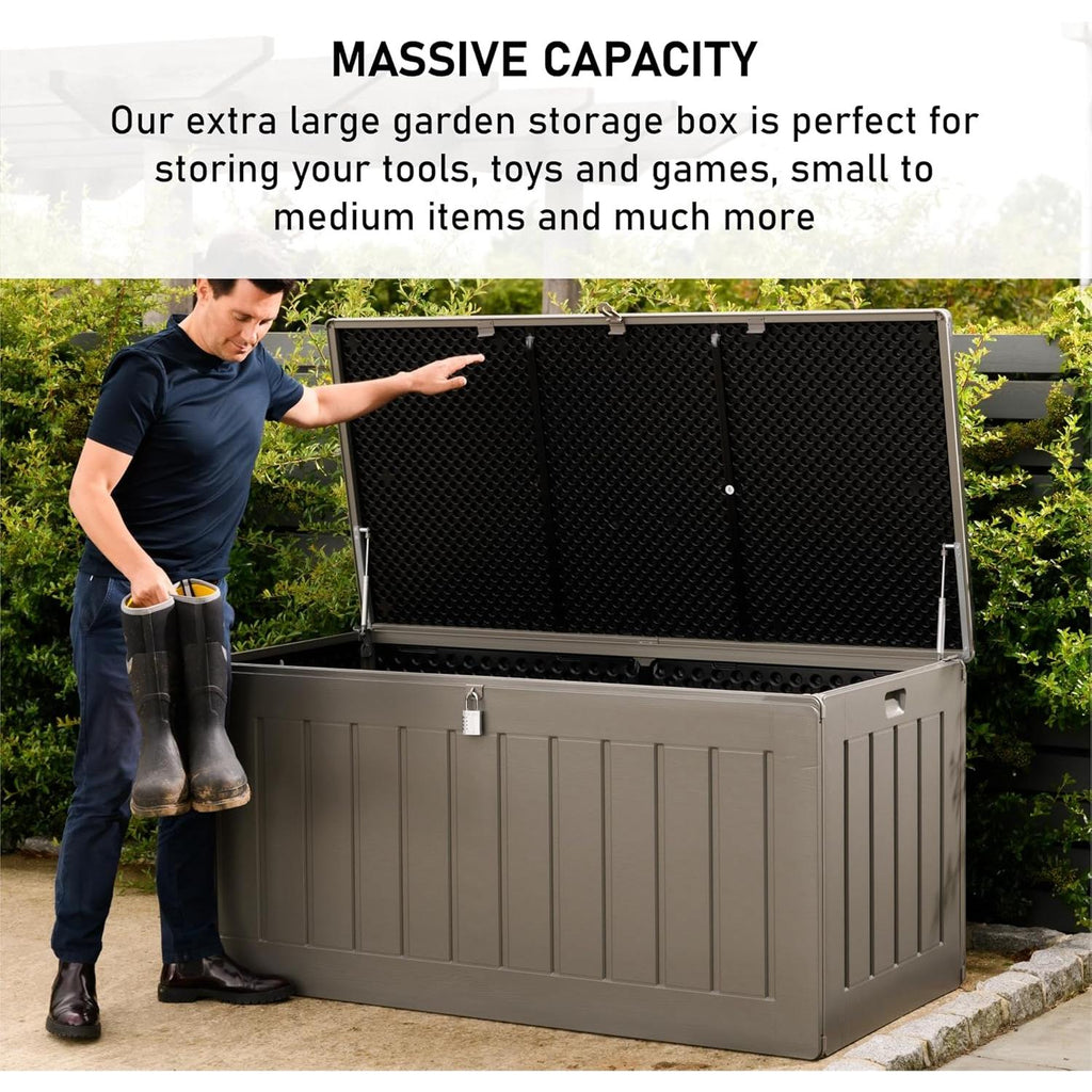 Olsen & Smith 680L/830L MASSIVE Capacity Outdoor Garden Storage Box Pl ...