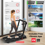 Sport24 Commercial 1 - 16 km/h Folding Treadmill – The Ultimate 5 - in - 1 Smart Treadmill for Home Fitness - Packed Direct UK