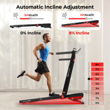 Sport24 Commercial 1 - 16 km/h Folding Treadmill – The Ultimate 5 - in - 1 Smart Treadmill for Home Fitness - Packed Direct UK