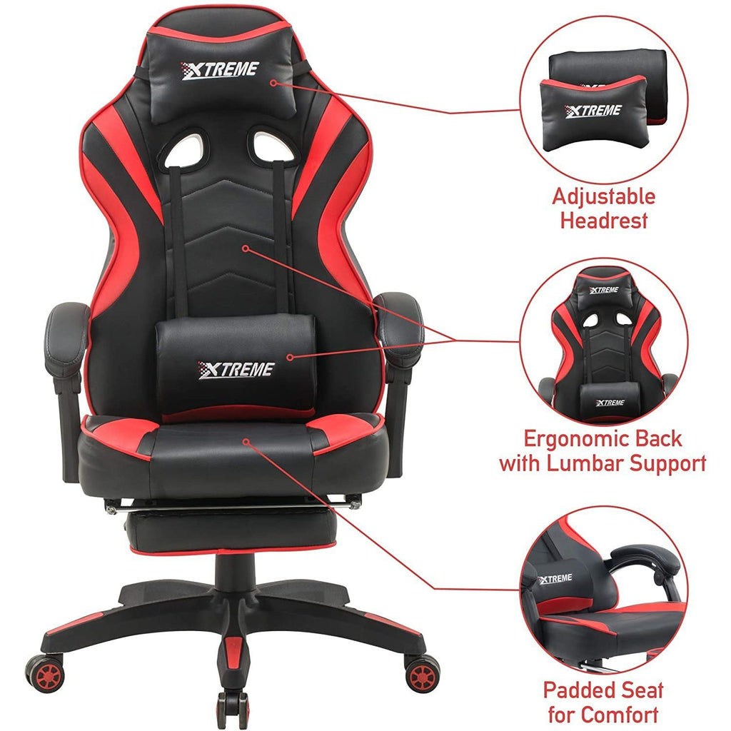 XTREME Gaming Chair & Electric Desk Bundle - Ergonomic Recliner Chair ...