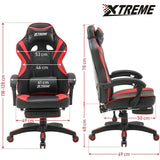 XTREME Gaming Chair (Black/Red) & Electric Desk - Packed Direct UK