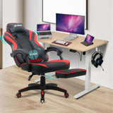 XTREME Gaming Chair & Electric Desk Bundle - Ergonomic Recliner Chair Black/Red with Lumbar Support, Adjustable Height Desk for Home Office & Gamers