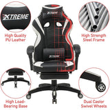 XTREME Gaming Chair (Black/Red) & Gaming Desk With Detachable Shelf - Packed Direct UK