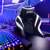 XTREME Gaming Chair (Black/White) & Electric Desk - Packed Direct UK