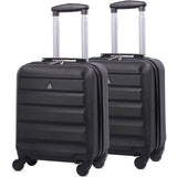 Aerolite (45x36x20cm) easyJet Maximum Size Hard Shell Carry On Hand Cabin  Luggage Underseat Suitcase, 4 Wheels