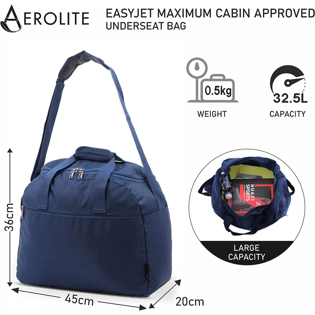 Aerolite 45x36x20 easyJet Maximum Size Hard ShellCarry On Hand Cabin L –  Packed Direct UK