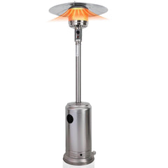 Olsen & Smith Gas Powered Patio Heater, Free Standing Stainless 